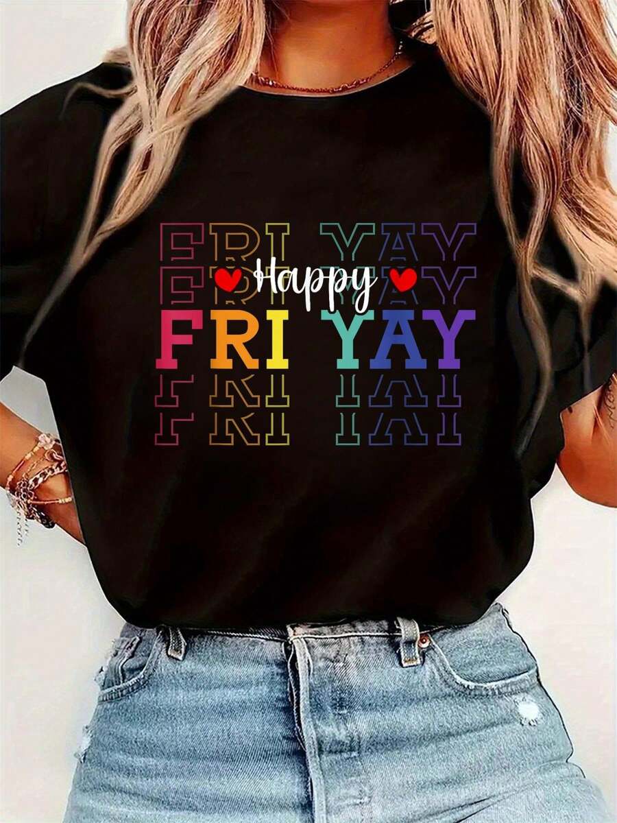 Funny Friday Lover Graphic Pri - Tee Graphic Print recensione e prezzo
