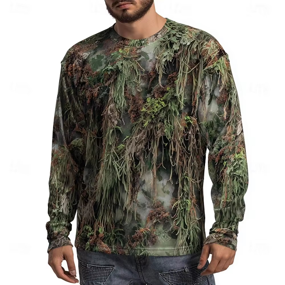 Men's Camo Animal Print Long S - Tee Graphic Print recensione e prezzo