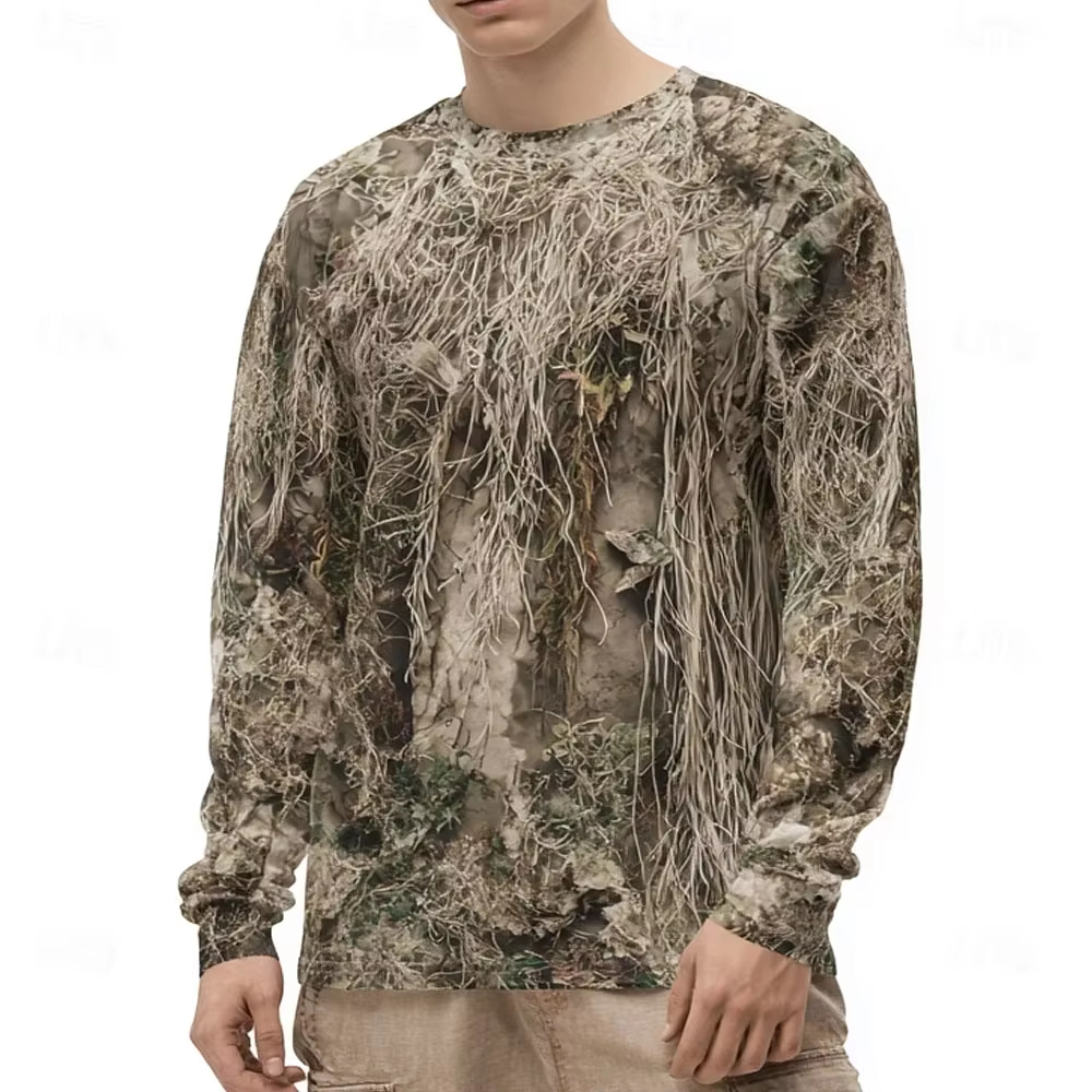 Men's Camo Animal Print Long S - Tee Graphic Print recensione e prezzo
