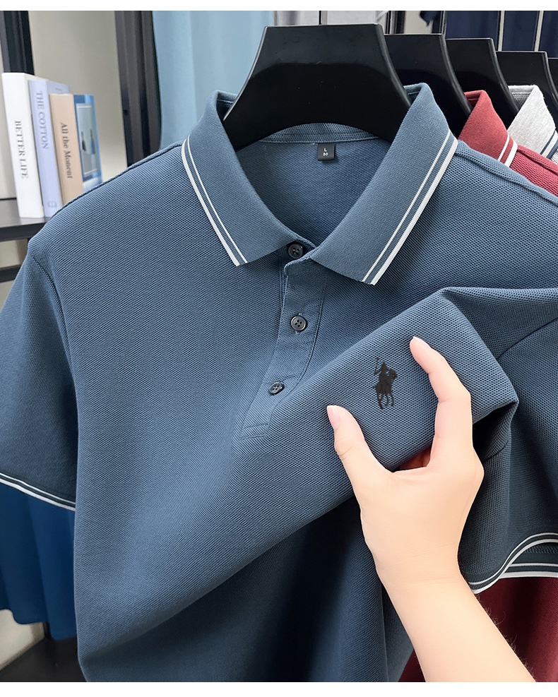 Summer Striped Collar Polo Shi - Polo Shirt Pique recensione e prezzo