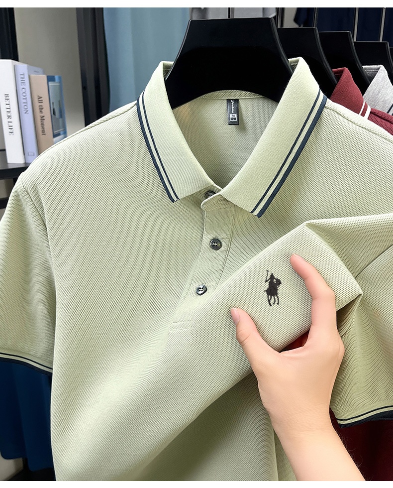 Summer Striped Collar Polo Shi - Polo Shirt Pique recensione e prezzo