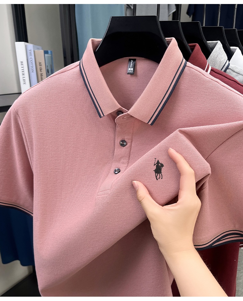 Summer Striped Collar Polo Shi - Polo Shirt Pique recensione e prezzo