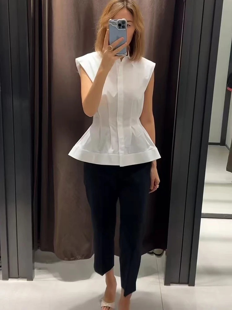 Women Casual Sleeveless Slim S - Shirt Camp Collar recensione e prezzo