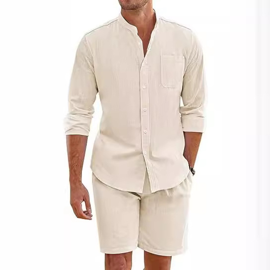 Simple Casual Men's Cotton Lin - Linen Shirt Breathable recensione e prezzo