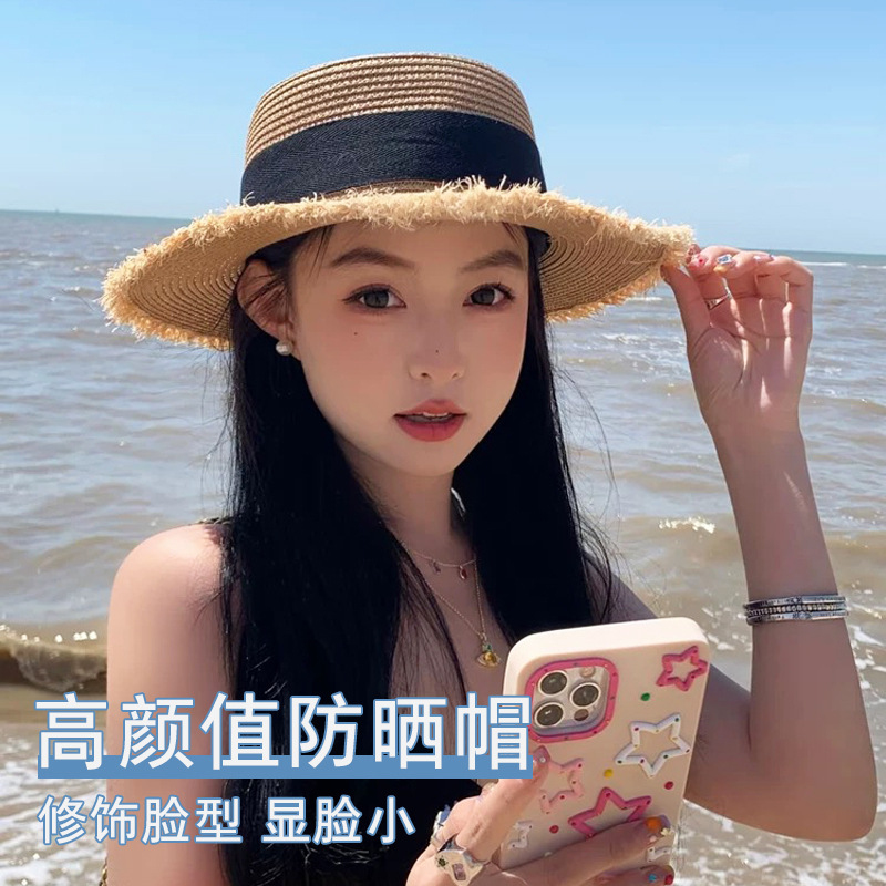 Women Straw Sun Hat Bowknot Su - Packable Hat Nylon recensione e prezzo