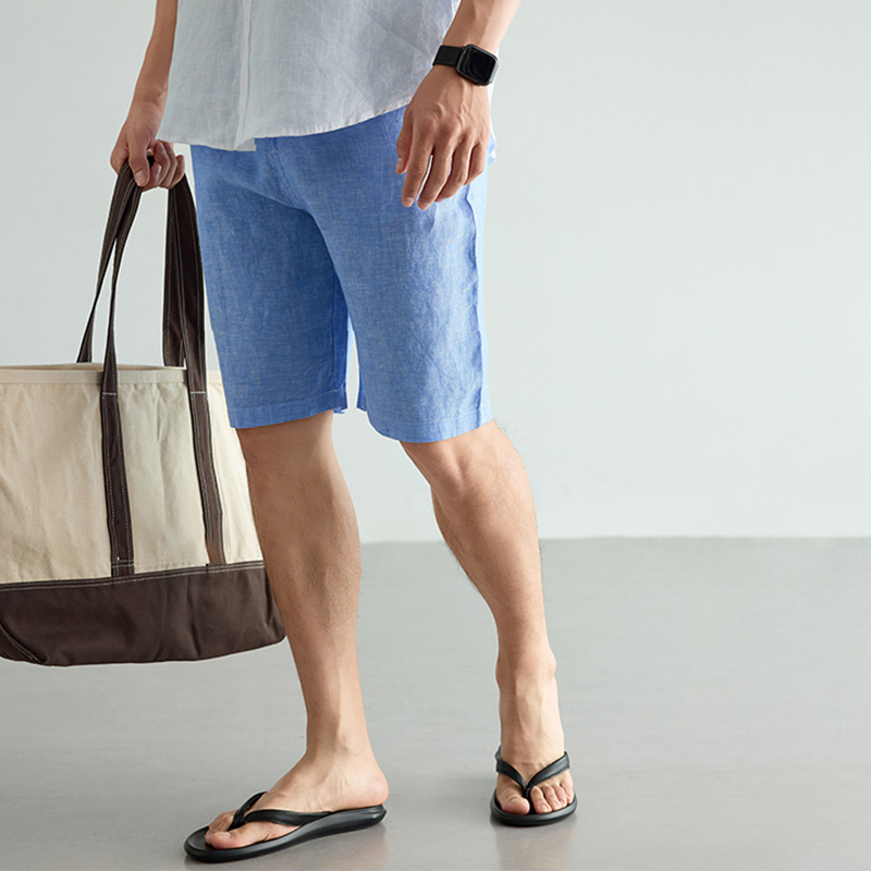 Men's Linen Cotton Shorts Summ - Short Linen Drawstring recensione e prezzo