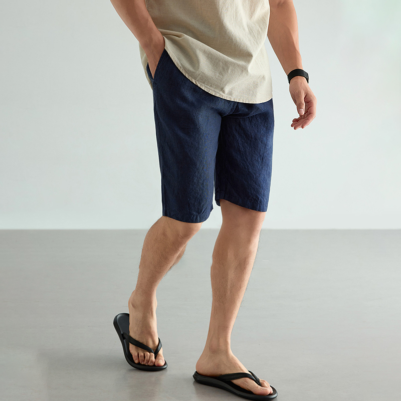 Men's Linen Cotton Shorts Summ - Short Linen Drawstring recensione e prezzo