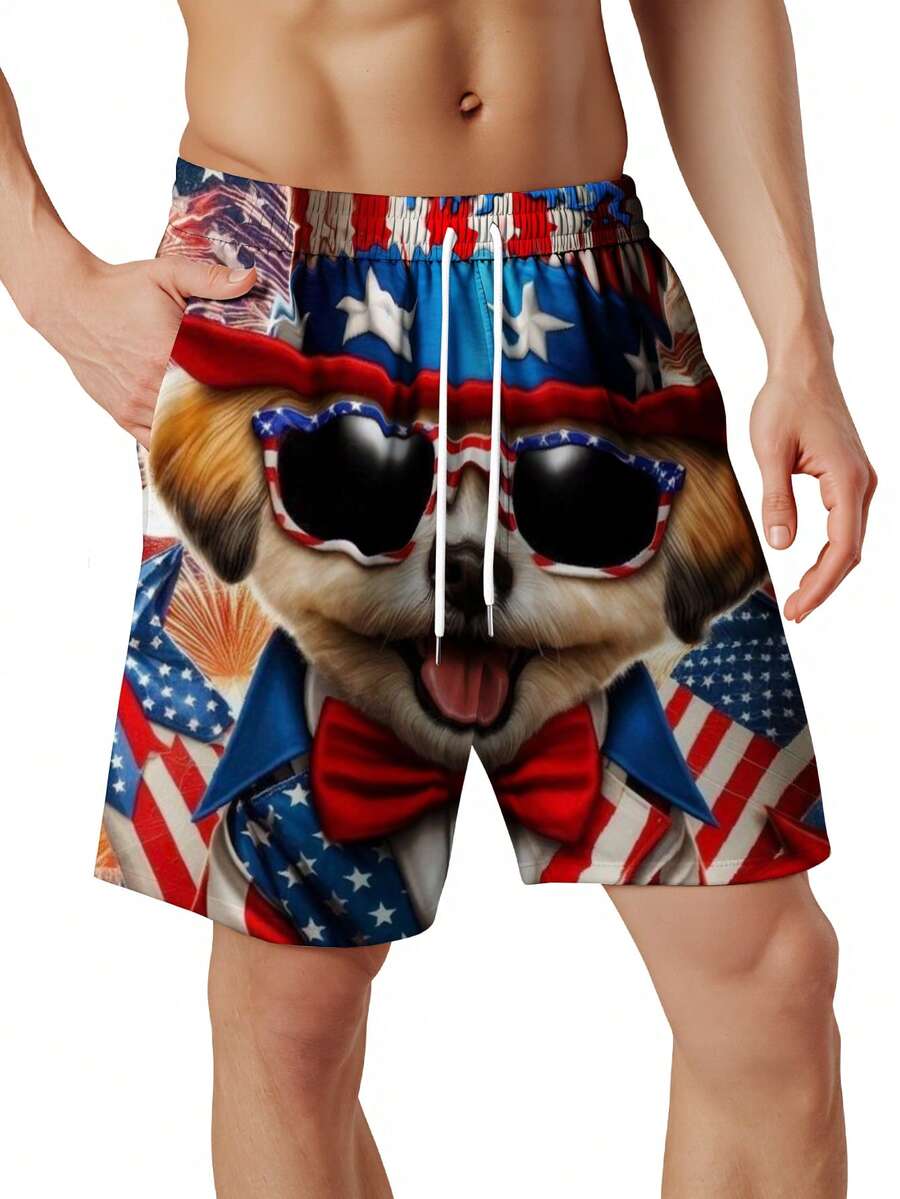 Patriotic Dog American Flag Pr - Swim Trunk Quick Dry recensione e prezzo