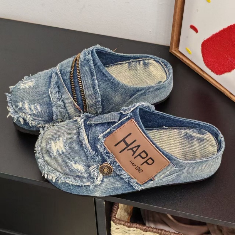 Washed Denim Metal Toe Flat He - Espadrille Slip On recensione e prezzo