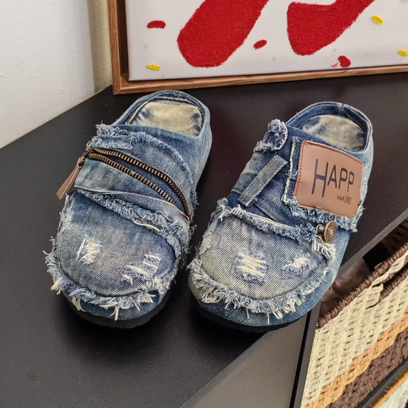 Washed Denim Metal Toe Flat He - Espadrille Slip On recensione e prezzo