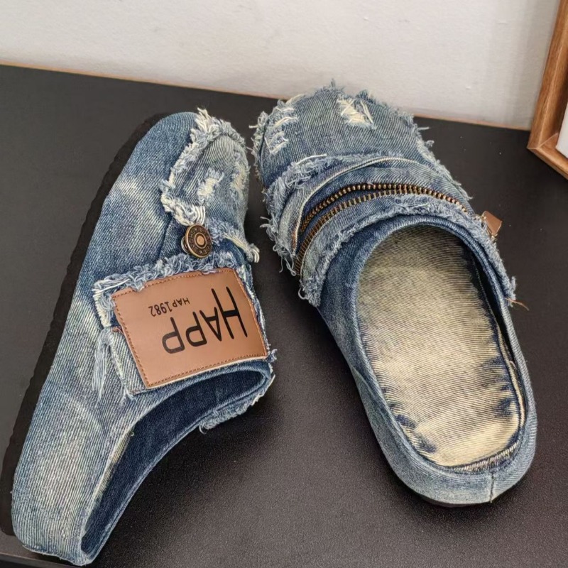 Washed Denim Metal Toe Flat He - Espadrille Slip On recensione e prezzo