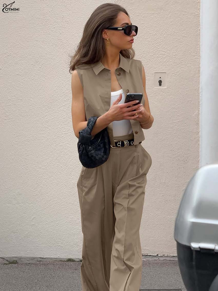 Oymimi Fashion Brown Cotton Wo - Shirt Camp Collar recensione e prezzo