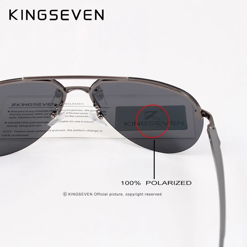 KINGSEVEN  Rimless Pilot Sungl - Sunglasses Aviator Polarized recensione e prezzo