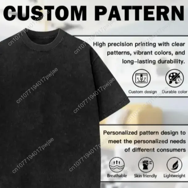 Retro Washed Black Oversized T - Tee Graphic Print recensione e prezzo
