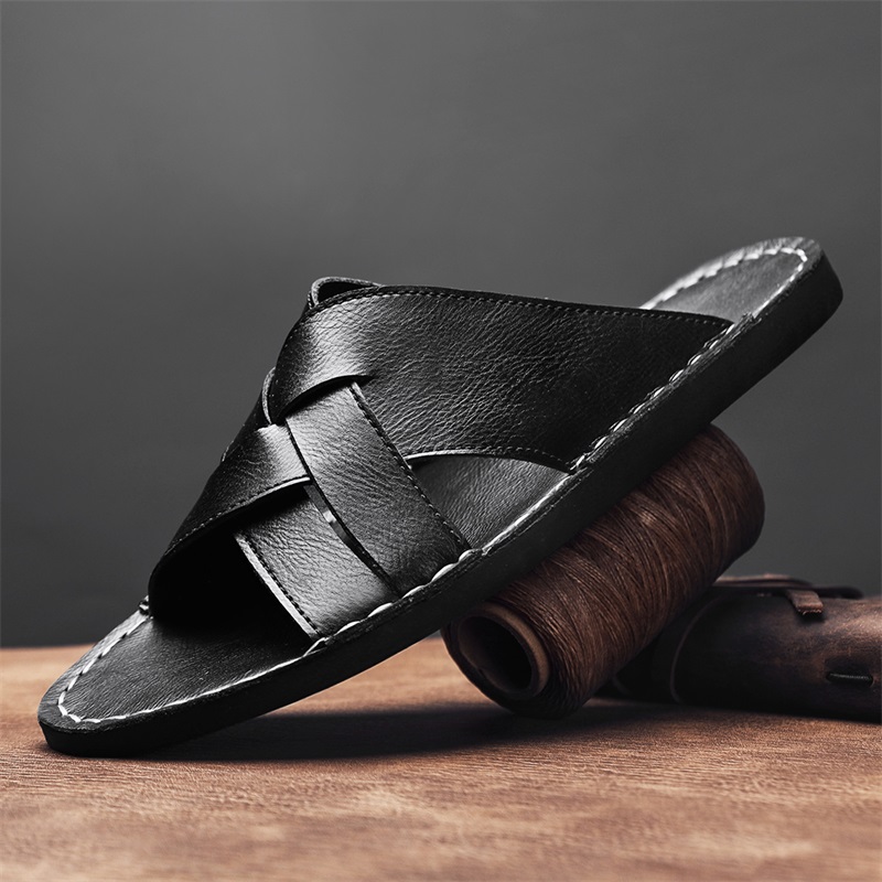 Fashion Genuine Leather Men Sl - Flip Flop Leather Men recensione e prezzo