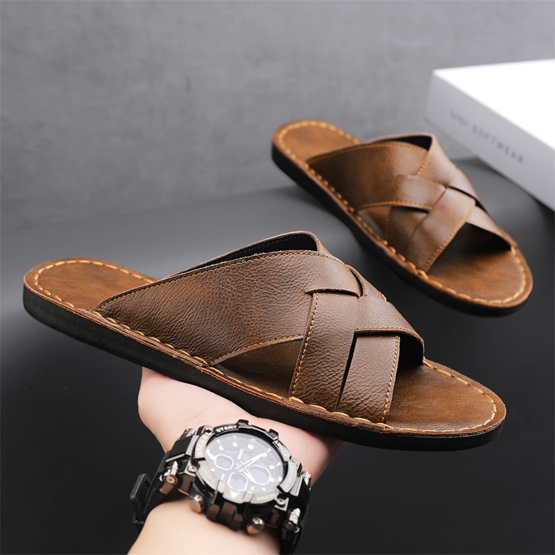 Fashion Genuine Leather Men Sl - Flip Flop Leather Men recensione e prezzo