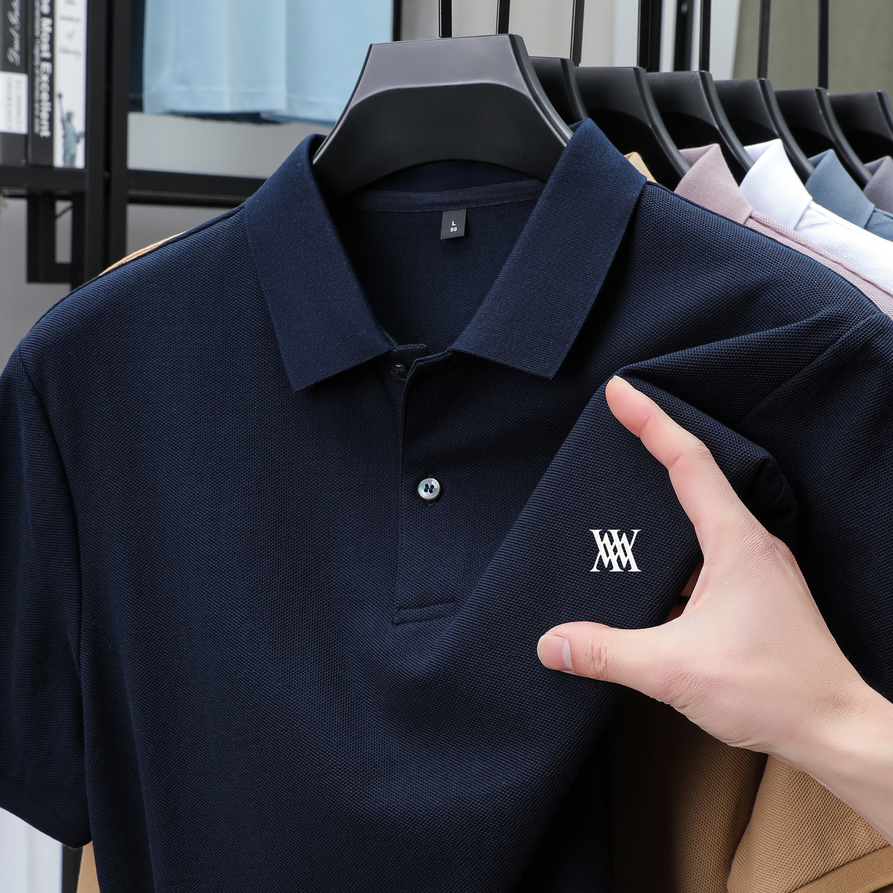Men Classic Solid Crew Neck Po - Polo Shirt Pique recensione e prezzo