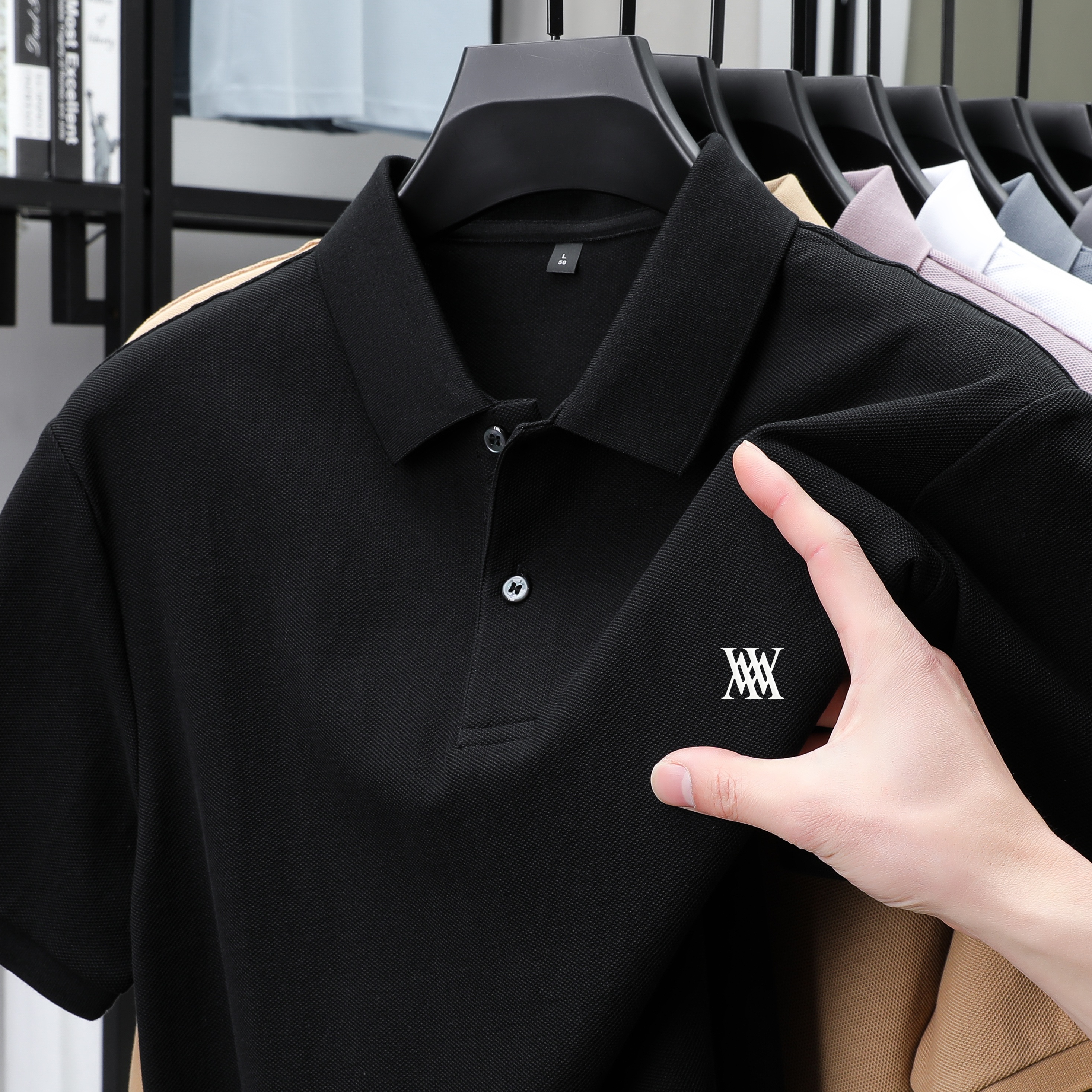 Men Classic Solid Crew Neck Po - Polo Shirt Pique recensione e prezzo