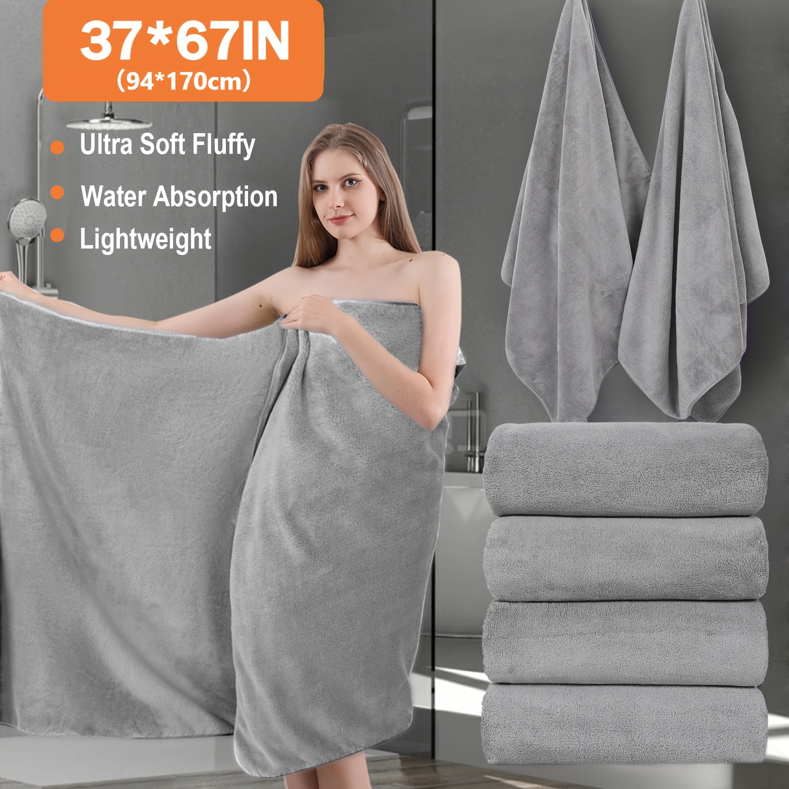 2/4pcs, Extra Large Bath Towel - Beach Towel Large recensione e prezzo