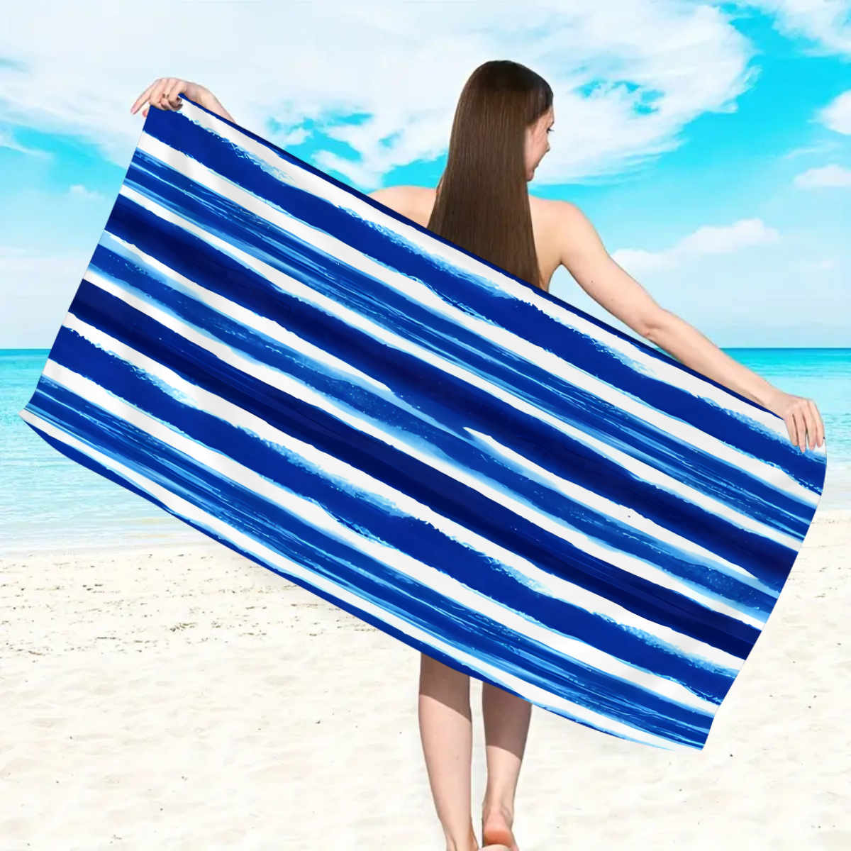 1pc fashionable colorful strip - Beach Towel Large recensione e prezzo
