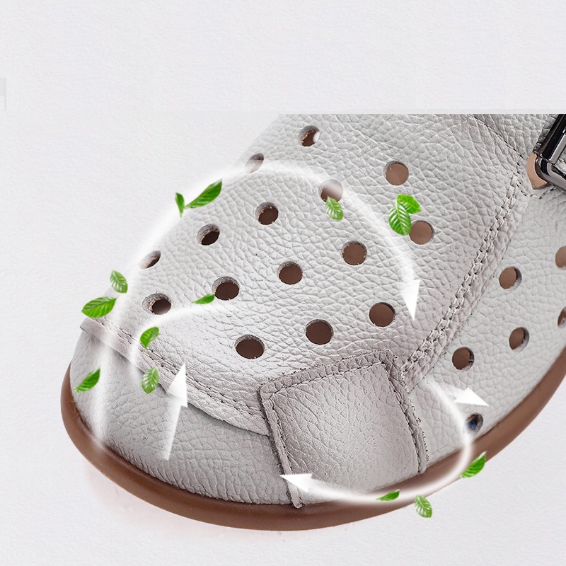 New Cow leather low heel sanda - Casual Sandal Leather recensione e prezzo