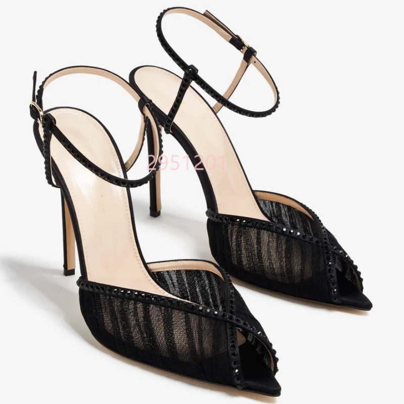 Peep Toe Mesh Pumps Buckles St - Casual Sandal Leather recensione e prezzo