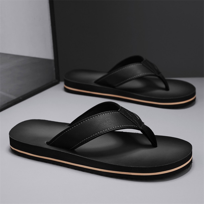 Men's Vintage Washed Faux Leat - Flip Flop Leather Men recensione e prezzo