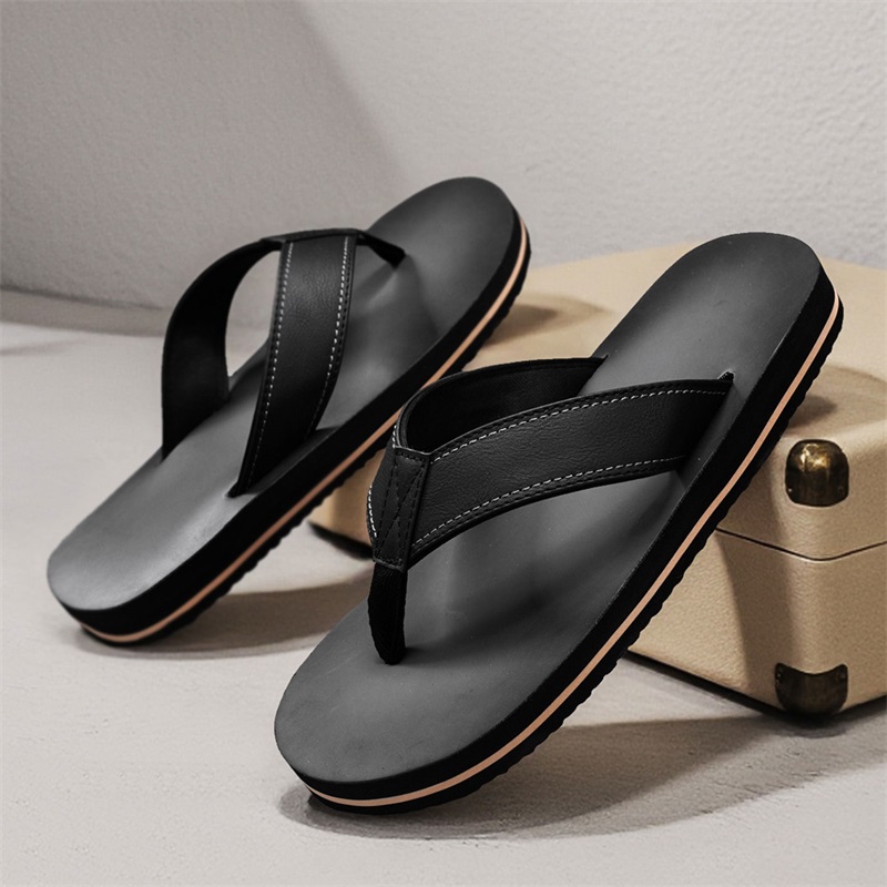 Men's Vintage Washed Faux Leat - Flip Flop Leather Men recensione e prezzo