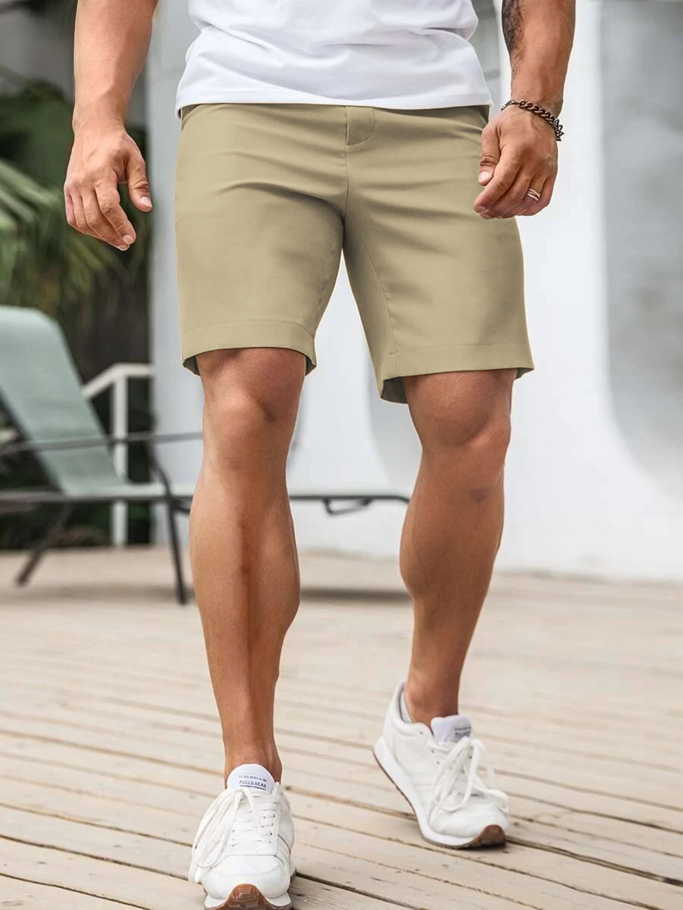 Men's Contrast Trim Chino Shor - Shorts Chino Slim recensione e prezzo