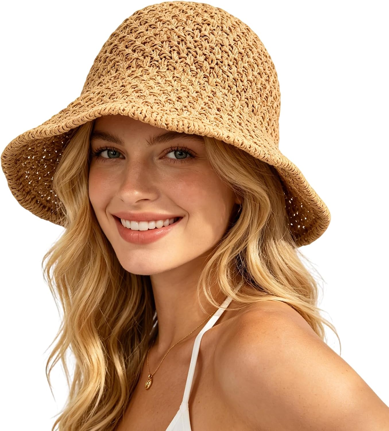 Sun Hat for Women Summer Straw - Bucket Hat Straw recensione e prezzo
