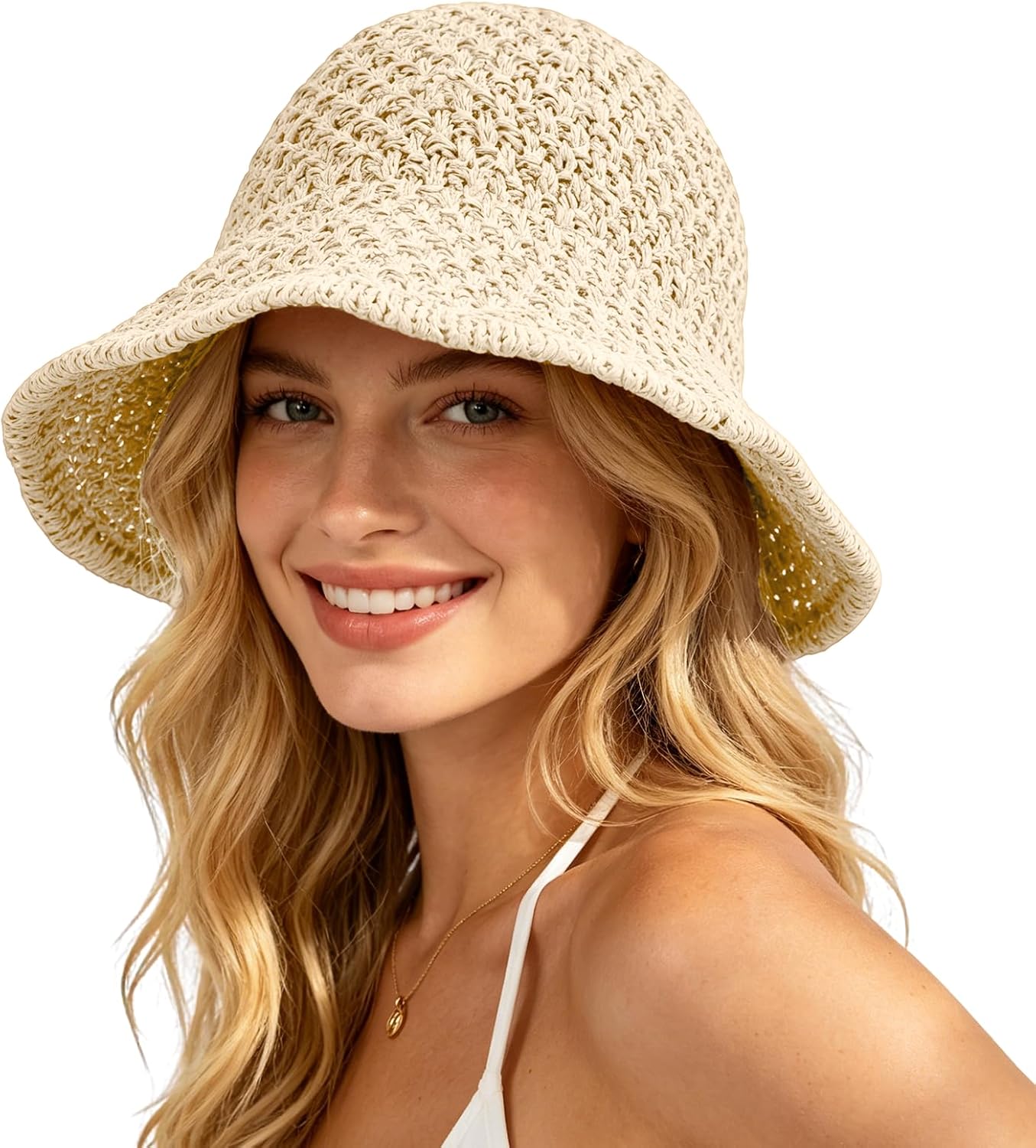 Sun Hat for Women Summer Straw - Bucket Hat Straw recensione e prezzo