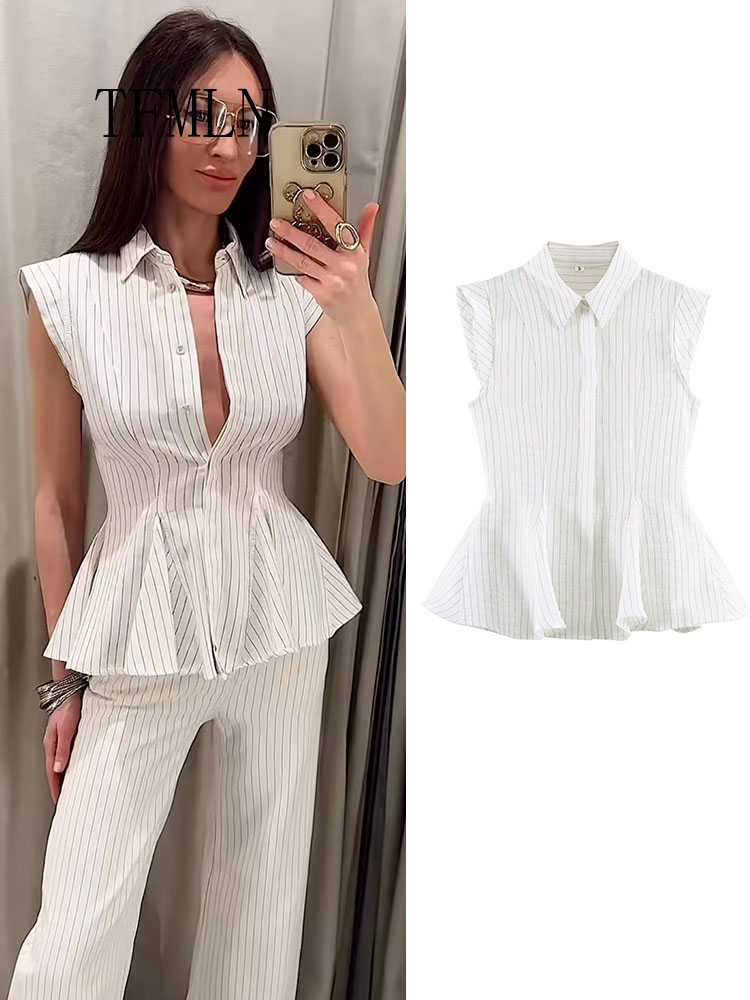 Fashion Striped Blouse Top For - Shirt Camp Collar recensione e prezzo