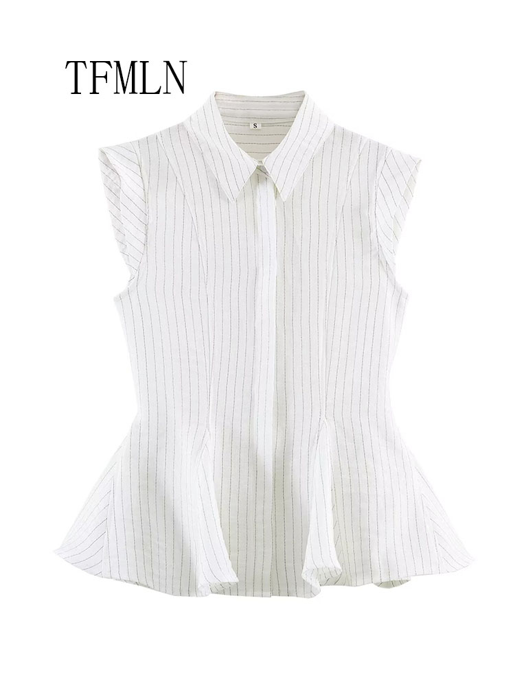 Fashion Striped Blouse Top For - Shirt Camp Collar recensione e prezzo