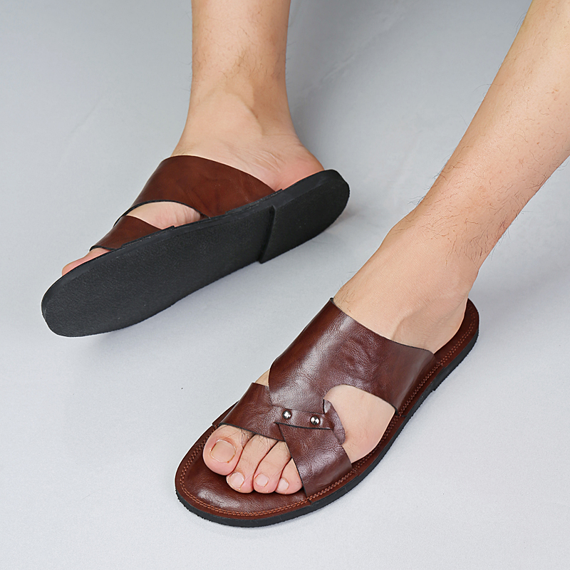 Handmade Leather Slippers Men  - Flip Flop Leather Men recensione e prezzo