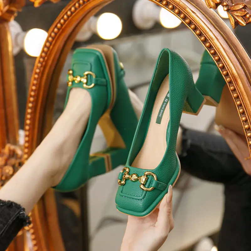 2026 New Retro Square Head Hig - Casual Sandal Leather recensione e prezzo