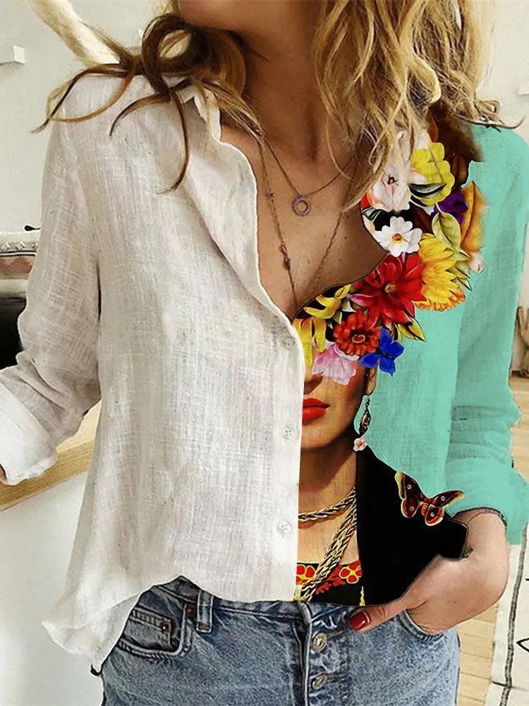 Women Spring And Autumn Long S - Shirt Camp Collar recensione e prezzo