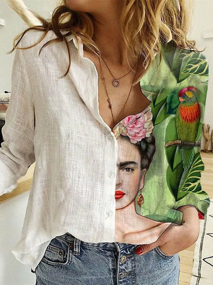 Women Spring And Autumn Long S - Shirt Camp Collar recensione e prezzo
